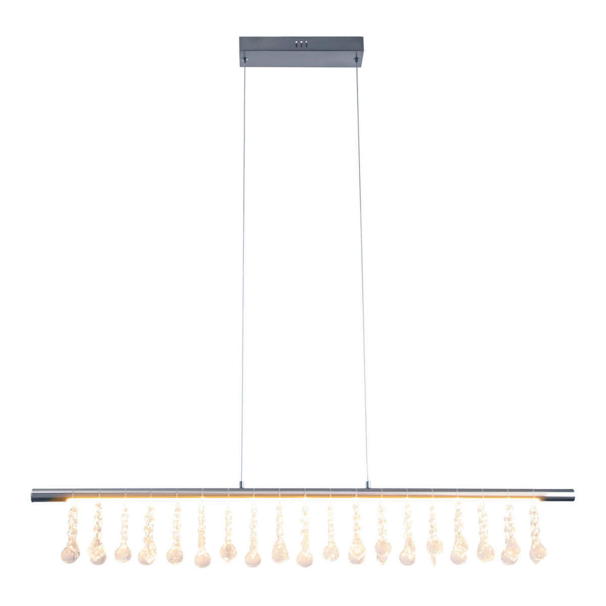 Näve Leuchten Pendelleuchte 7093150 stahlfarbig Kunststoff Metall B/H/T: ca. 6x120x100 cm null 1 Brennstellen Nobilis - stahlfarbig (6,00/120,00/100,00cm) - Näve Leuchten