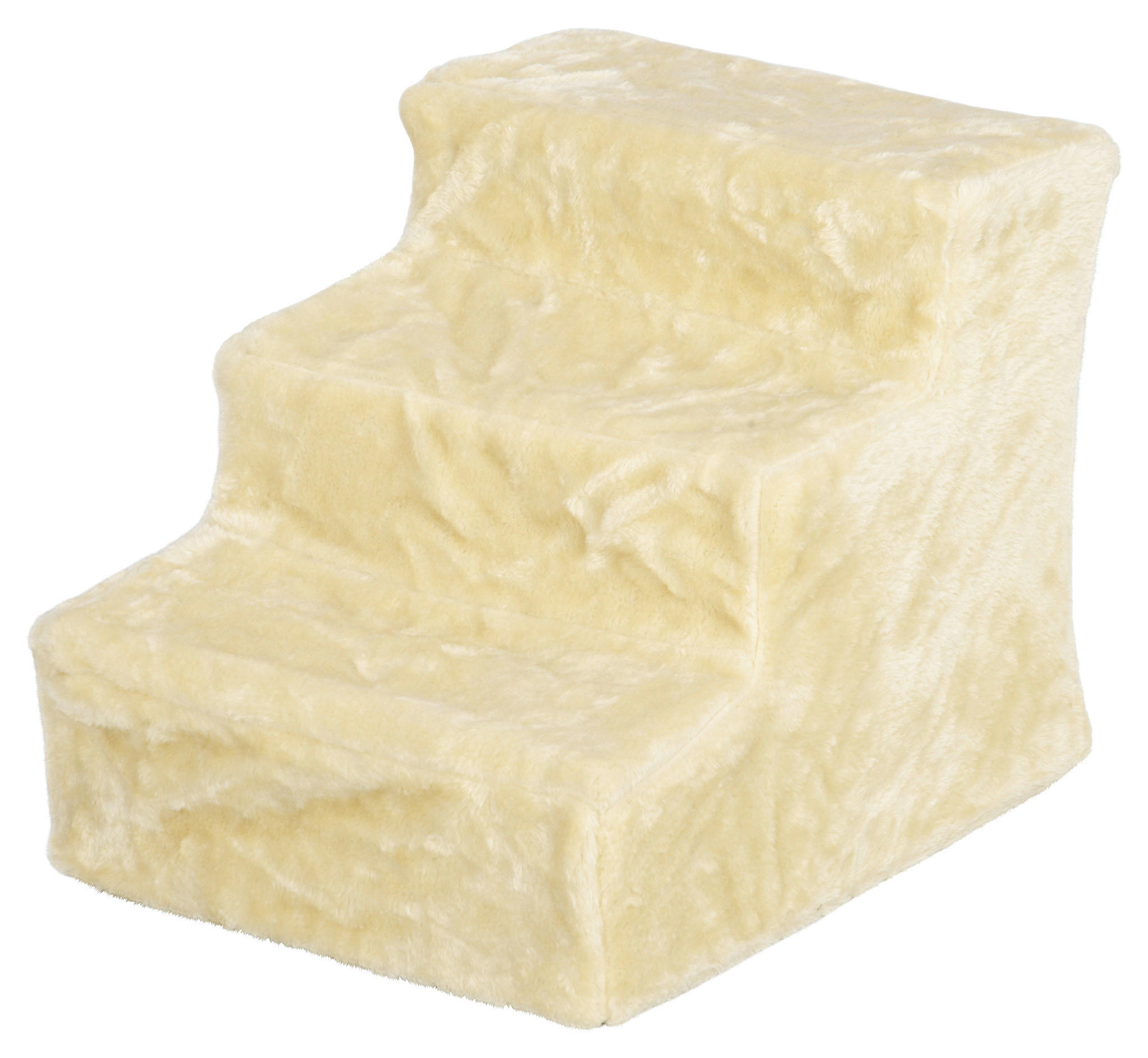 PawHut Haustiertreppe beige Plüsch B/H/L: ca. 35x35x46 cm Haustiertreppe - beige (46,00/35,00/35,00cm) - PawHut