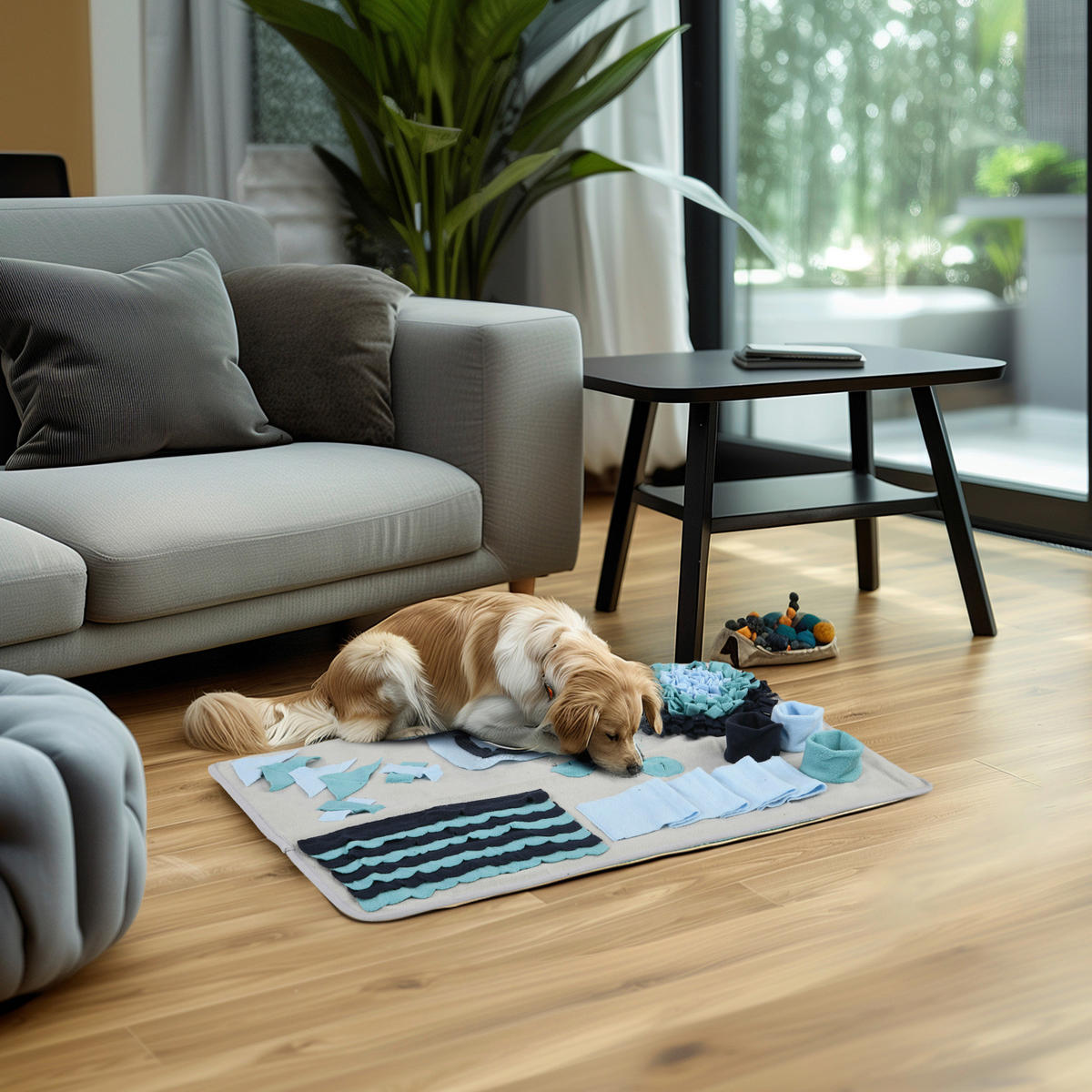 PawHut Haustier-Schnüffelmatte grau Polyester B/H/L: ca. 50x5x74 cm Haustier-Schnüffelmatte - grau (74,00/50,00/5,00cm) - PawHut
