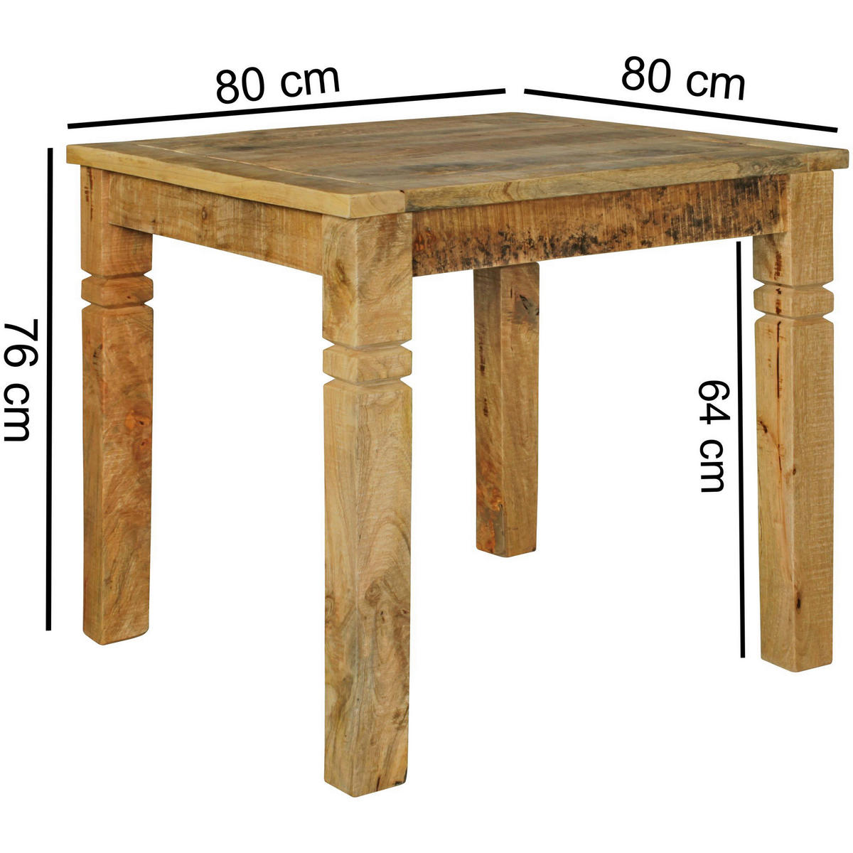 Esstisch natur B/H/T: ca. 80x76x80 cm Esszimmertisch - natur (80,00/76,00/80,00cm) - Wohnling
