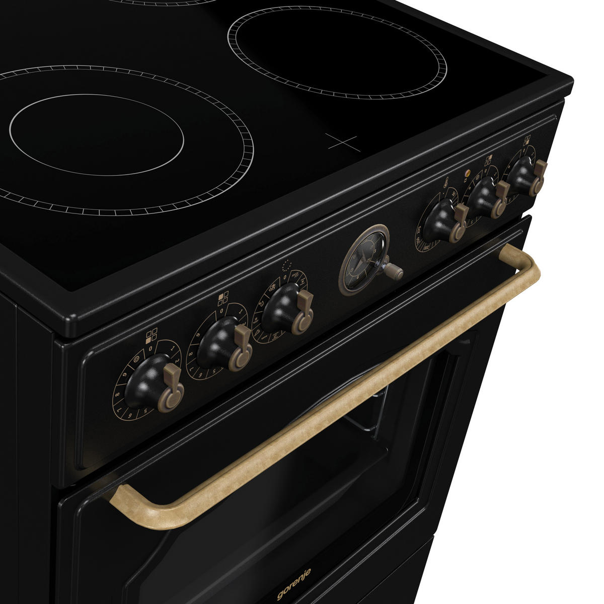 Gorenje Stand-Elektroherd schwarz B/H/T: ca. 60x85x60 cm Stand-Elektroherd GECS6B70CLB - schwarz (60,00/85,00/60,00cm) - Gorenje