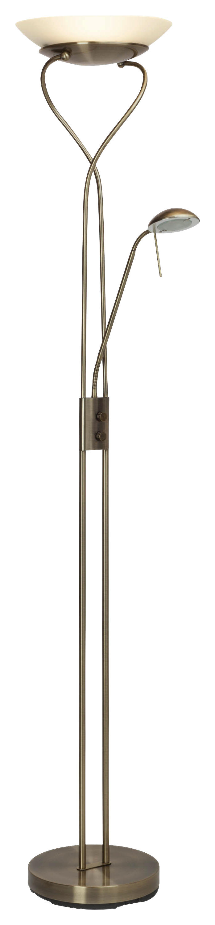 Brilliant Stehleuchte G93036/31 messing Metall Glas H: ca. 180 cm Ollie - messing (180,00cm)