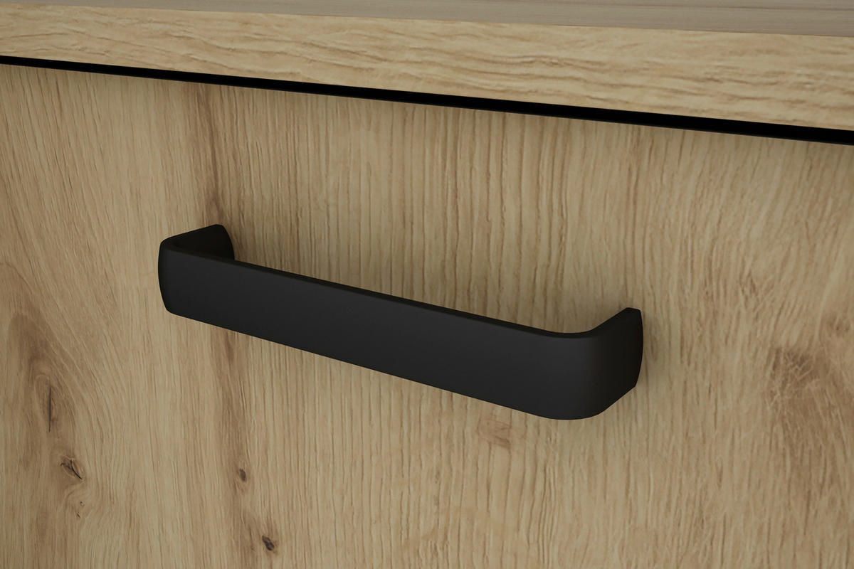 Sideboard FARO Eiche schwarz B/H/T: ca. 140x84x40 cm FARO - Eiche/schwarz (140,00/84,00/40,00cm) - byLIVING