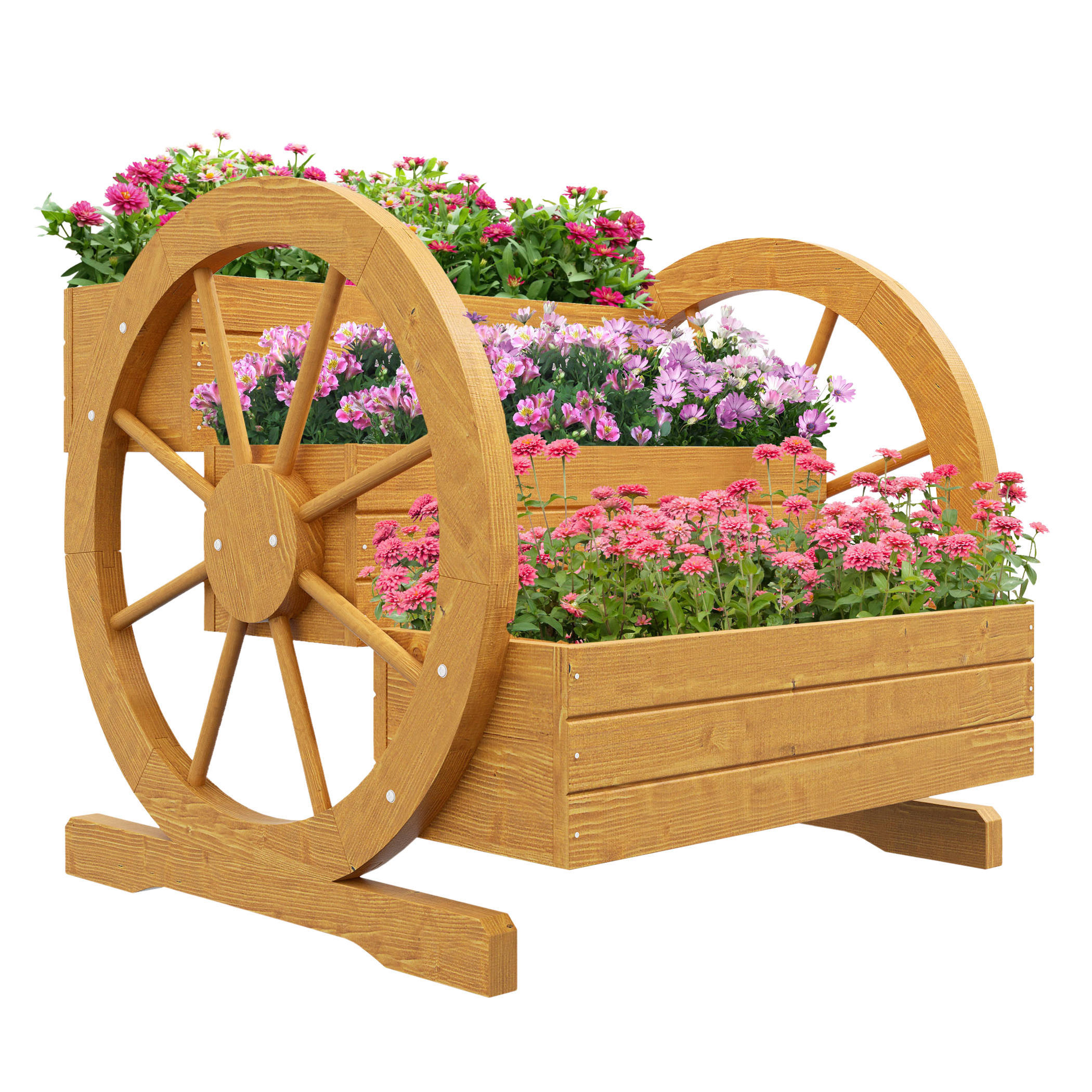 Outsunny Hochbeet natur Edelstahl B/H/L: ca. 62x61x57 cm Hochbeet - natur (57,00/62,00/61,00cm) - Outsunny