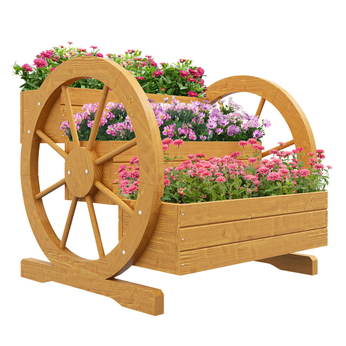 Outsunny Hochbeet natur Edelstahl B/H/L: ca. 62x61x57 cm Hochbeet - natur (57,00/62,00/61,00cm) - Outsunny