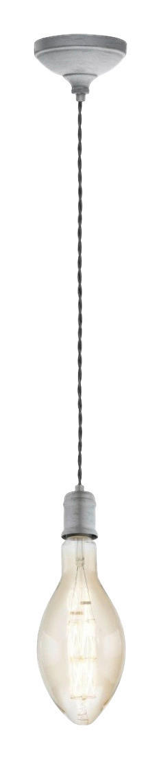 Eglo Pendelleuchte silber B/H/L: ca. 13x200x13 cm E27 1 Brennstellen Yorth - silber (13,00/13,00/200,00cm) - Eglo
