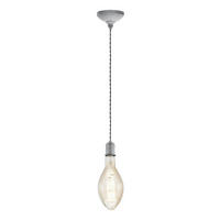 Eglo Pendelleuchte silber B/H/L: ca. 13x200x13 cm E27 1 Brennstellen Yorth - silber (13,00/13,00/200,00cm) - Eglo