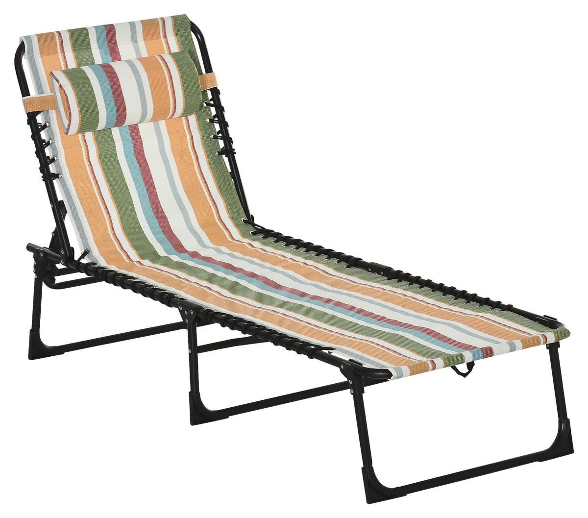 Outsunny Sonnenliege mehrfarbig Stahl B/H/L: ca. 58x30x189 cm Sonnenliege - mehrfarbig (189,00/58,00/30,00cm) - Outsunny