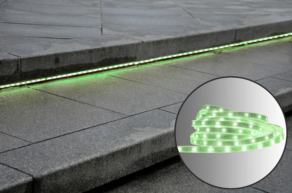 Näve Leuchten LED-Stripe 5216861 multicolor Kunststoff B/H/T: ca. 1,2x0,4x1000 cm LED Stripe outdoor 1000cm RGBW - multicolor (1,20/0,40/1000,00cm) - Näve Leuchten