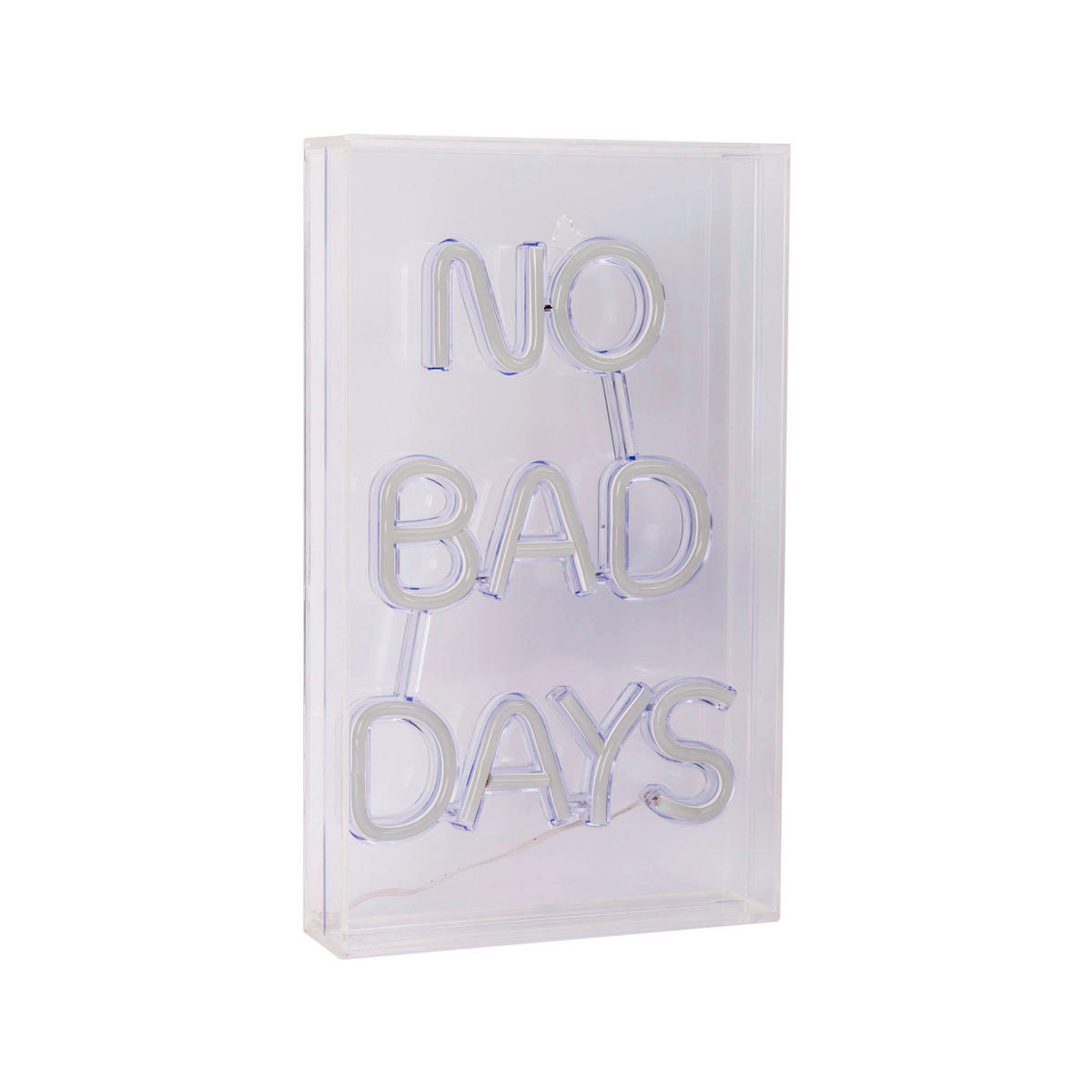 Näve Leuchten LED-Schriftzug klar Kunststoff B/H/T: ca. 18x30x4,7 cm NO BAD DAYS - klar (18,00/30,00/4,70cm) - Näve Leuchten