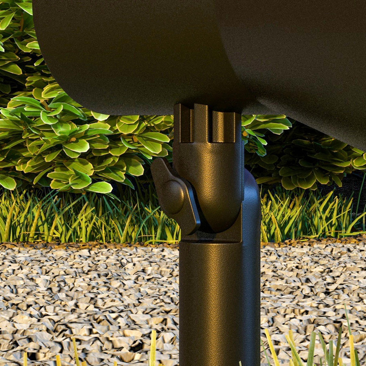 Solar-Gartenleuchte schwarz Kunststoff B/H/L: ca. 15x38x10,6 cm Solar-Gartenleuchte - schwarz (10,60/15,00/38,00cm) - Outsunny