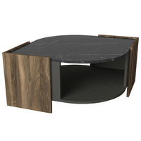 Couchtisch Marbel walnuss Nachbildung Marmoroptik B/H/T: ca. 75x40x75 cm Marbel - Marmoroptik/walnuss (75,00/40,00/75,00cm) - moebel17