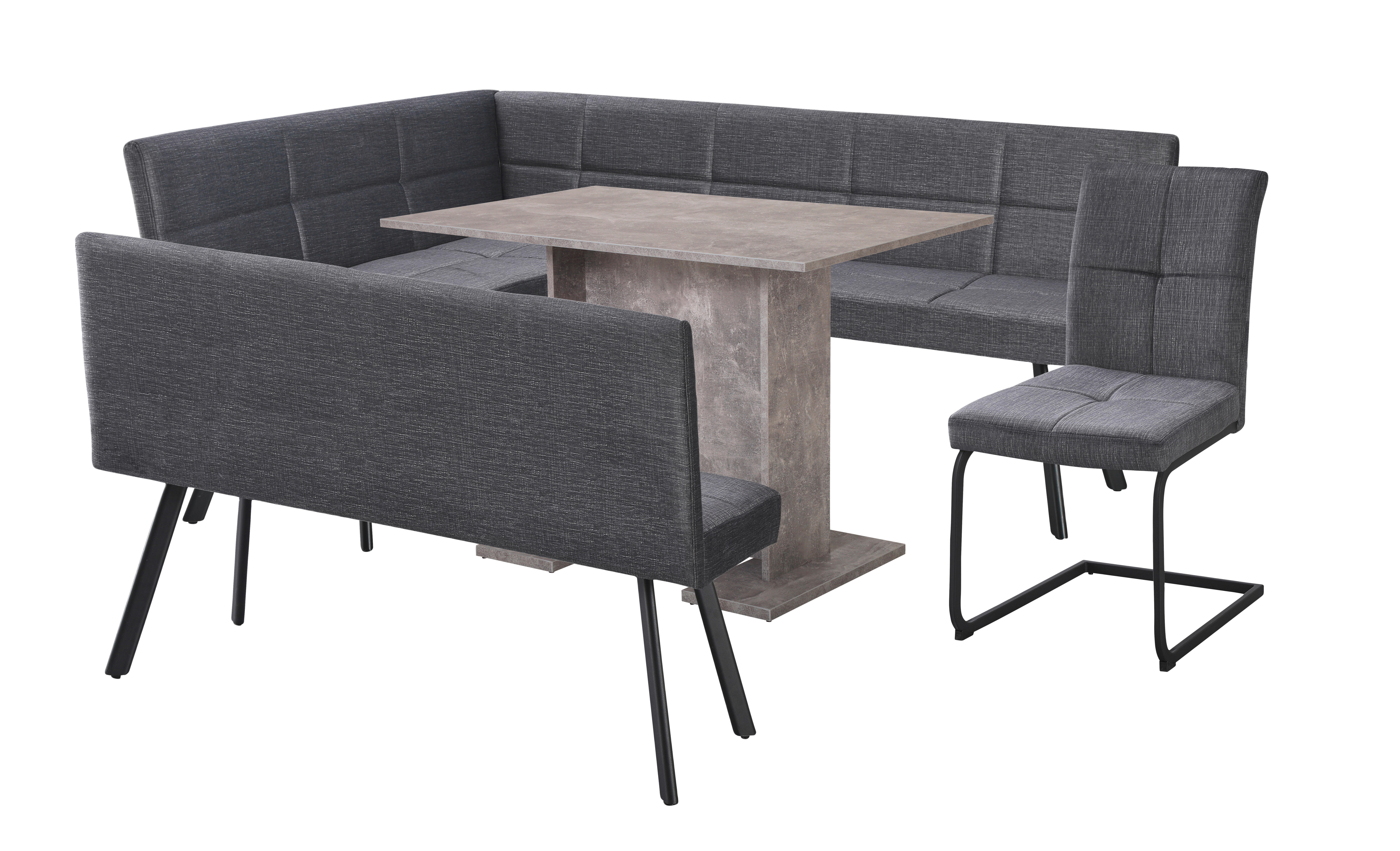 Schwingstuhl Milos grau Microfaser B/H/T: ca. 45x92x65 cm Milos - schwarz/grau (45,00/92,00/65,00cm)