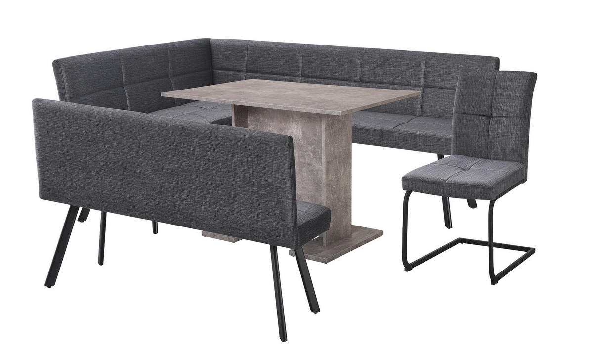 Schwingstuhl Milos grau Microfaser B/H/T: ca. 45x92x65 cm Milos - schwarz/grau (45,00/92,00/65,00cm)