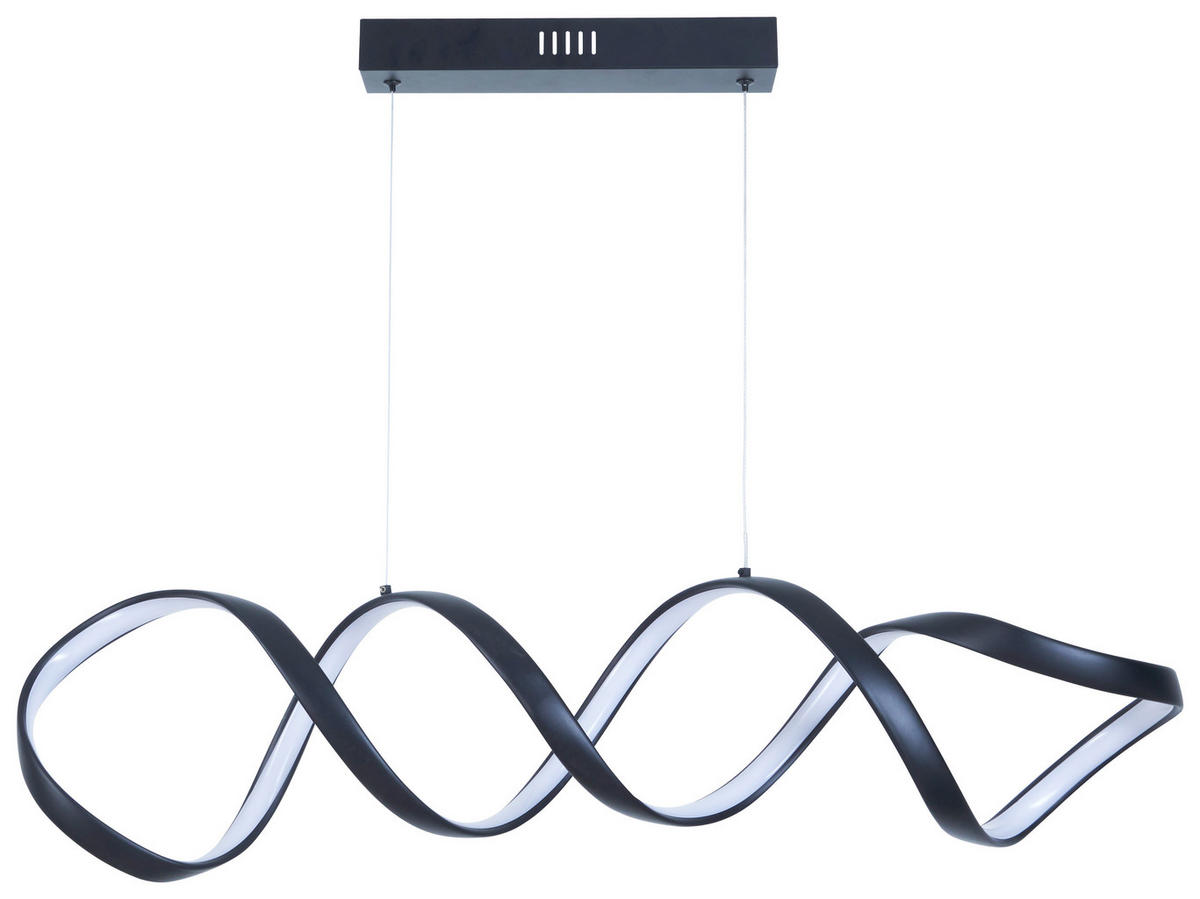 LED-Pendelleuchte mattschwarz Metall B/H/L: ca. 18x120x107 cm LED-Pendelleuchte_Malte - mattschwarz (107,00/18,00/120,00cm)