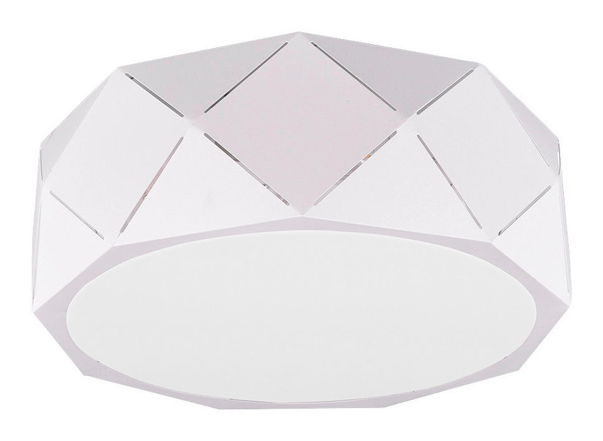 TRIO Deckenleuchte 603500331 weiß Metall D: ca. 40 cm E27 3 Brennstellen Zandor - weiß (40,00cm) - Trio