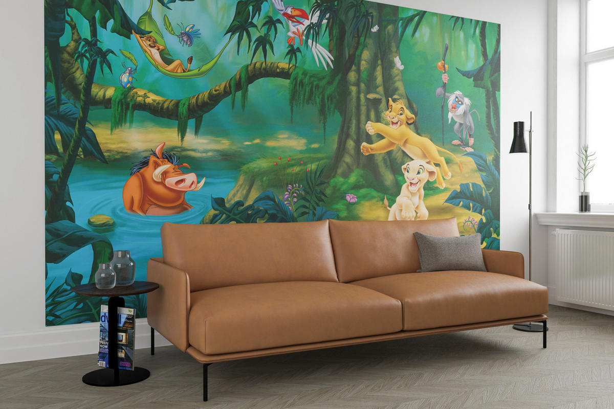 Komar Fototapete Simba and Friends B/L: ca. 368x248 cm Simba and Friends - (368,00/248,00cm) - Komar