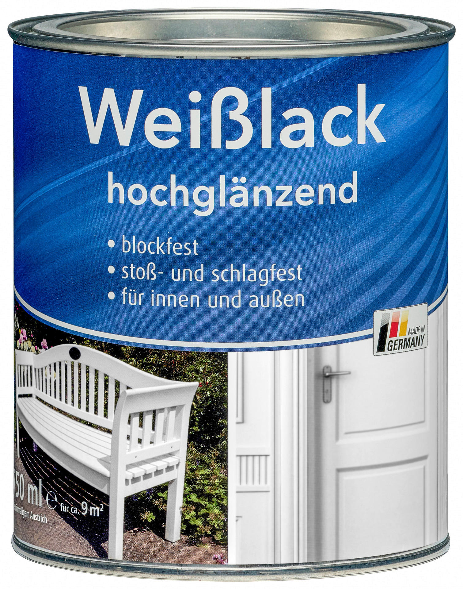 Weißlack weiß hochglänzend ca. 0,75 l Weißlack 750ml - weiß (750ml)