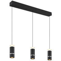 GLOBO Pendelleuchte ALVARADO - mattschwarz (73,00/6,50/180,00cm) - GLOBO