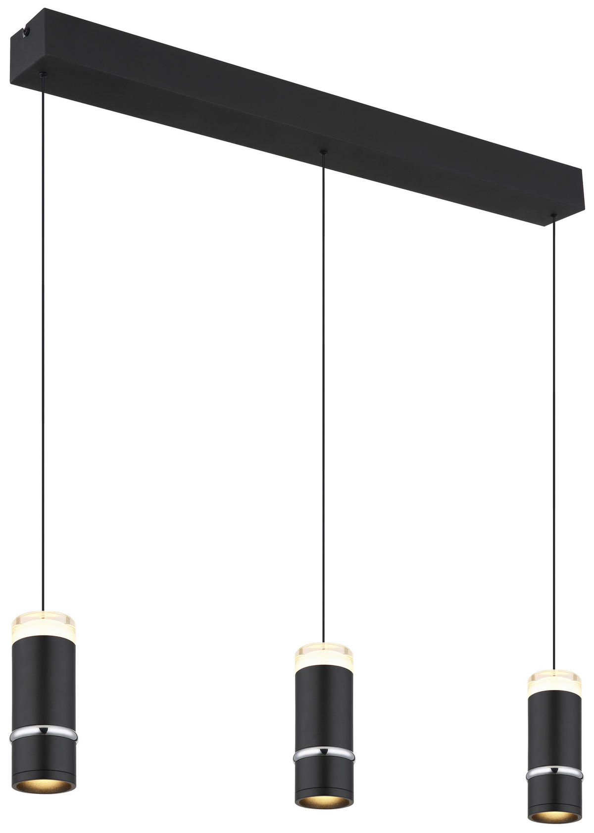 GLOBO Pendelleuchte ALVARADO - mattschwarz (73,00/6,50/180,00cm) - GLOBO