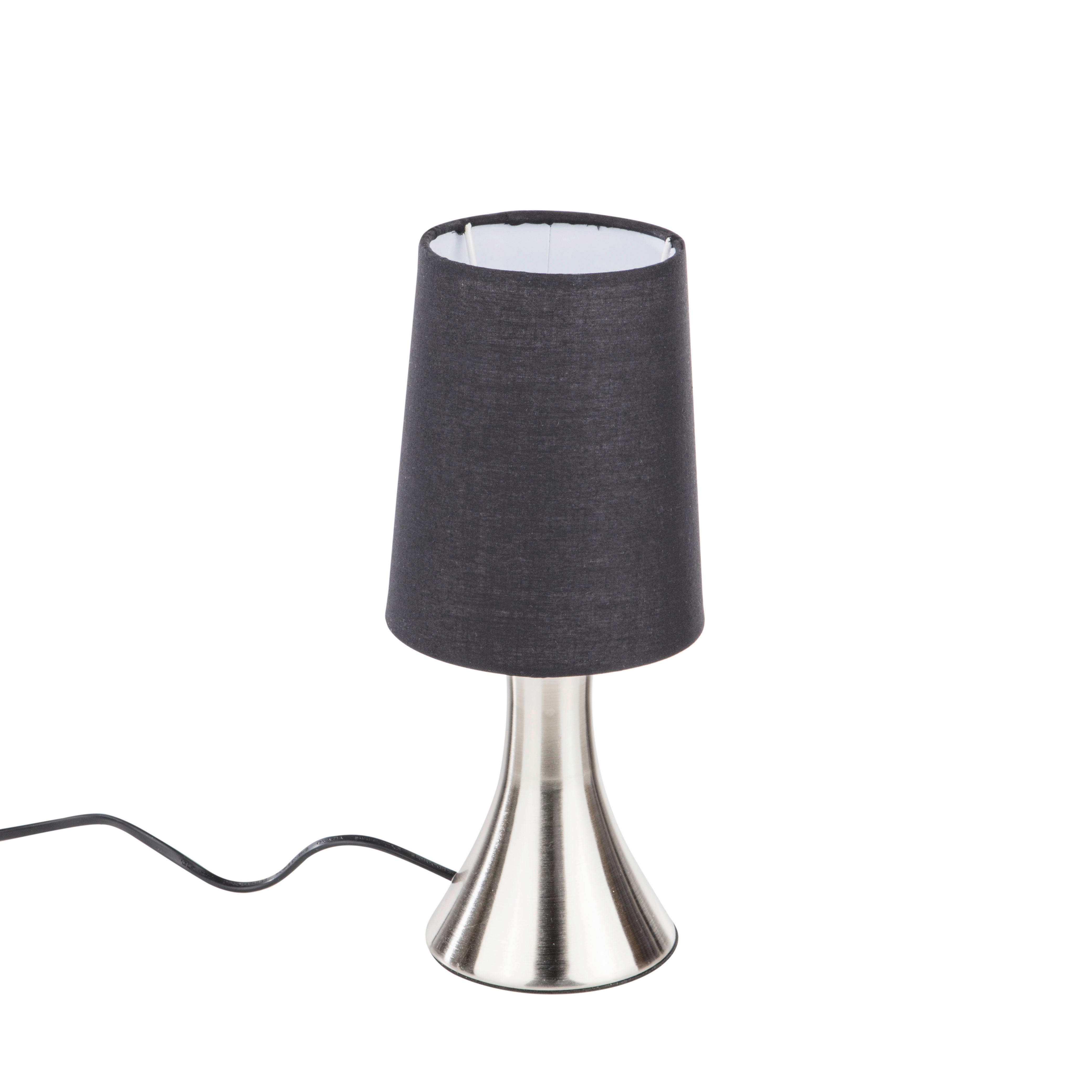 LED-Tischleuchte schwarz silber Metall Kunststoff B/H/L: ca. 13x16x13 cm LED-Tischleuchte - schwarz/silber (13,00/13,00/16,00cm)