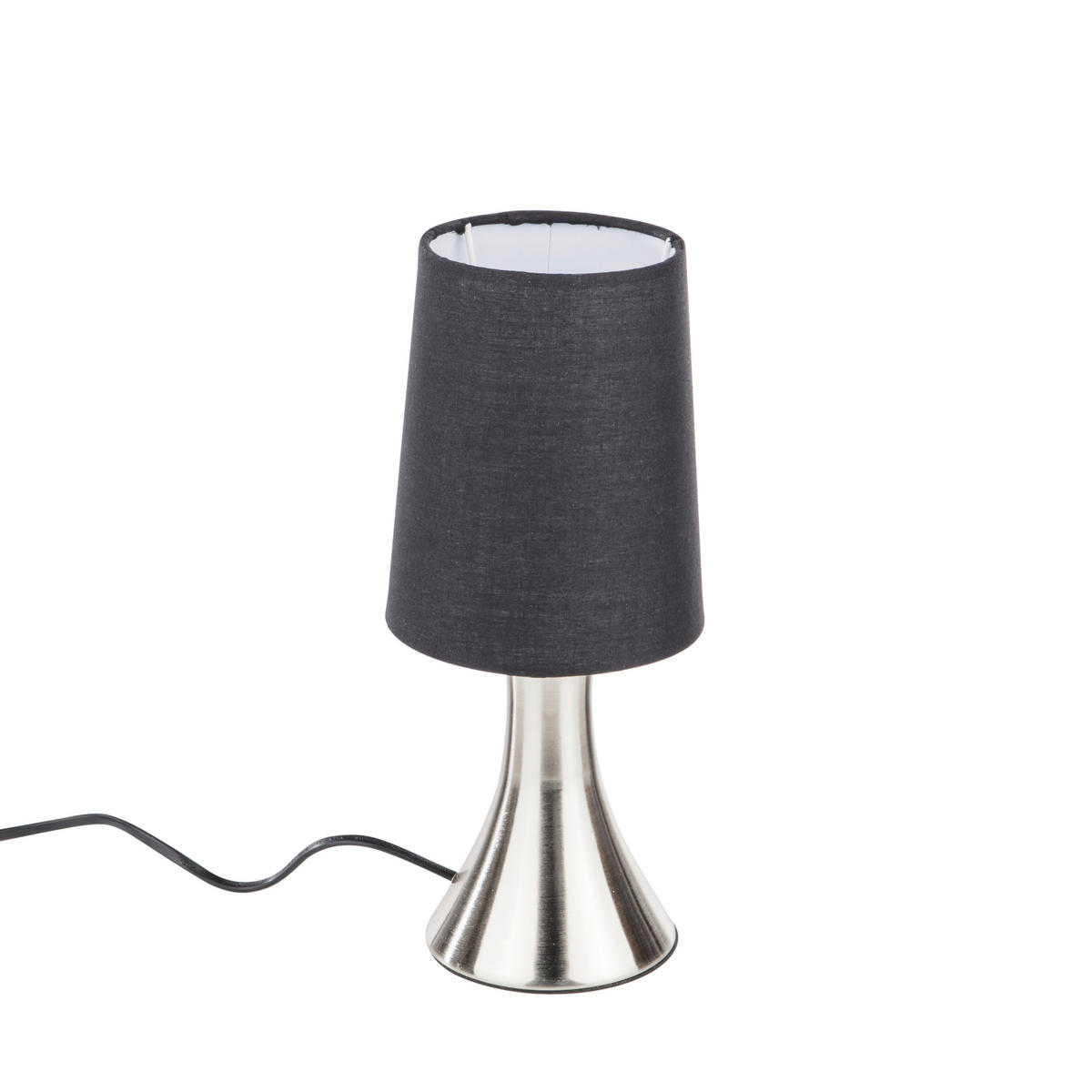 LED-Tischleuchte schwarz silber Metall Kunststoff B/H/L: ca. 13x16x13 cm LED-Tischleuchte - schwarz/silber (13,00/13,00/16,00cm)