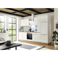 Respekta Küchenblock Marleen weiß Hochglanz B/H/T: ca. 310x211x60 cm Marleen - Eiche/weiß (310,00/211,00/60,00cm) - Respekta