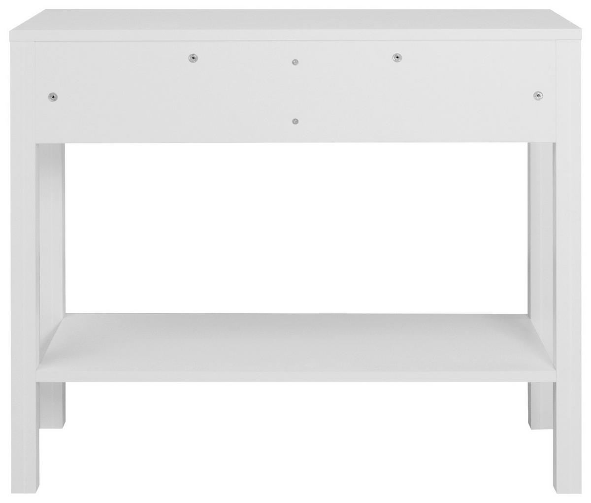 Konsole Royal Living weiß glänzend B/H/T: ca. 90x75x35 cm Royal Living - weiß/silber (90,00/75,00/35,00cm)