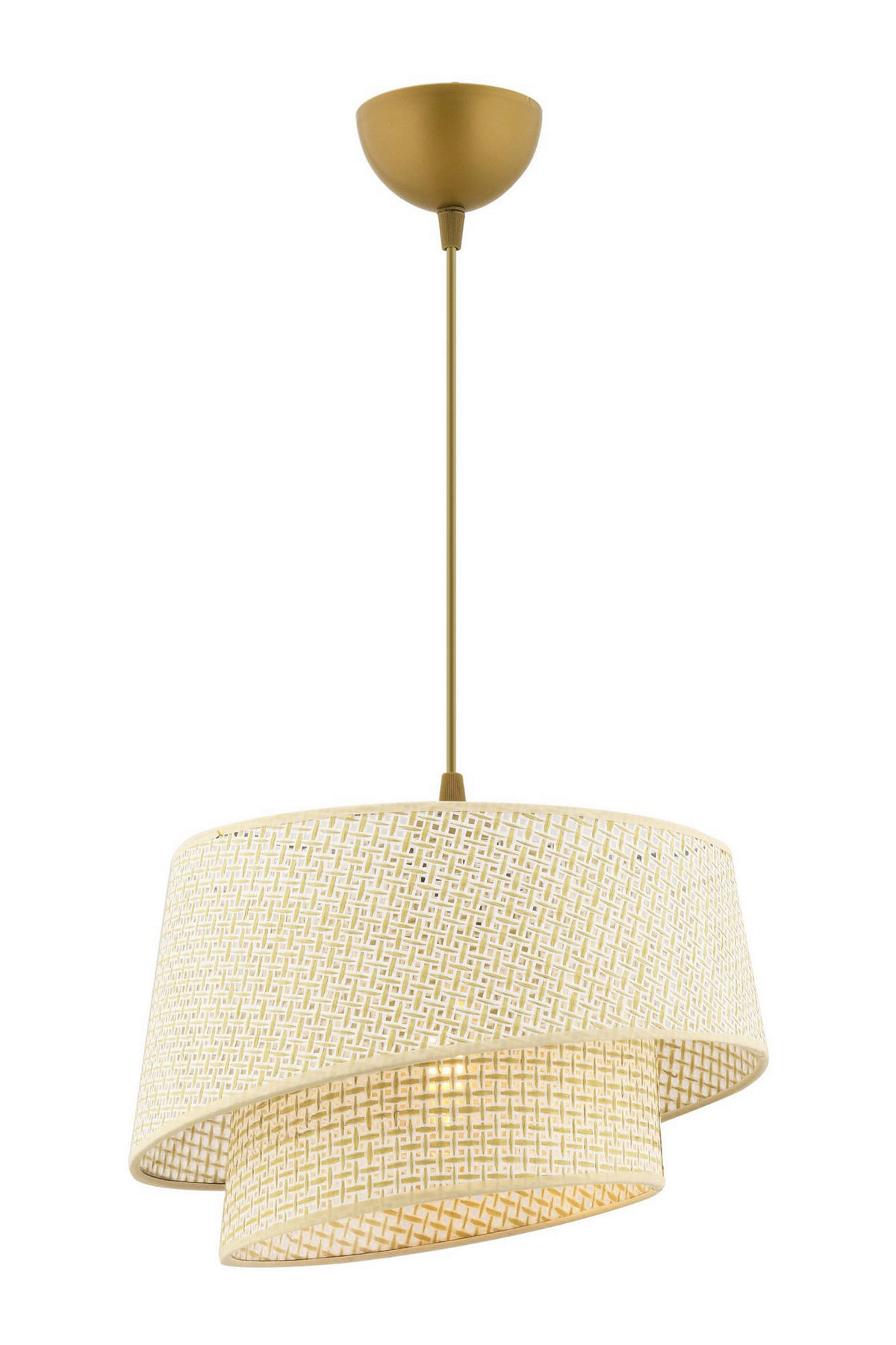 Opviq Pendelleuchte creme Stoff Metall B/H/L: ca. 32x65x32 cm E27 1 Brennstellen Barette Hazeran - creme (32,00/32,00/65,00cm) - Opviq