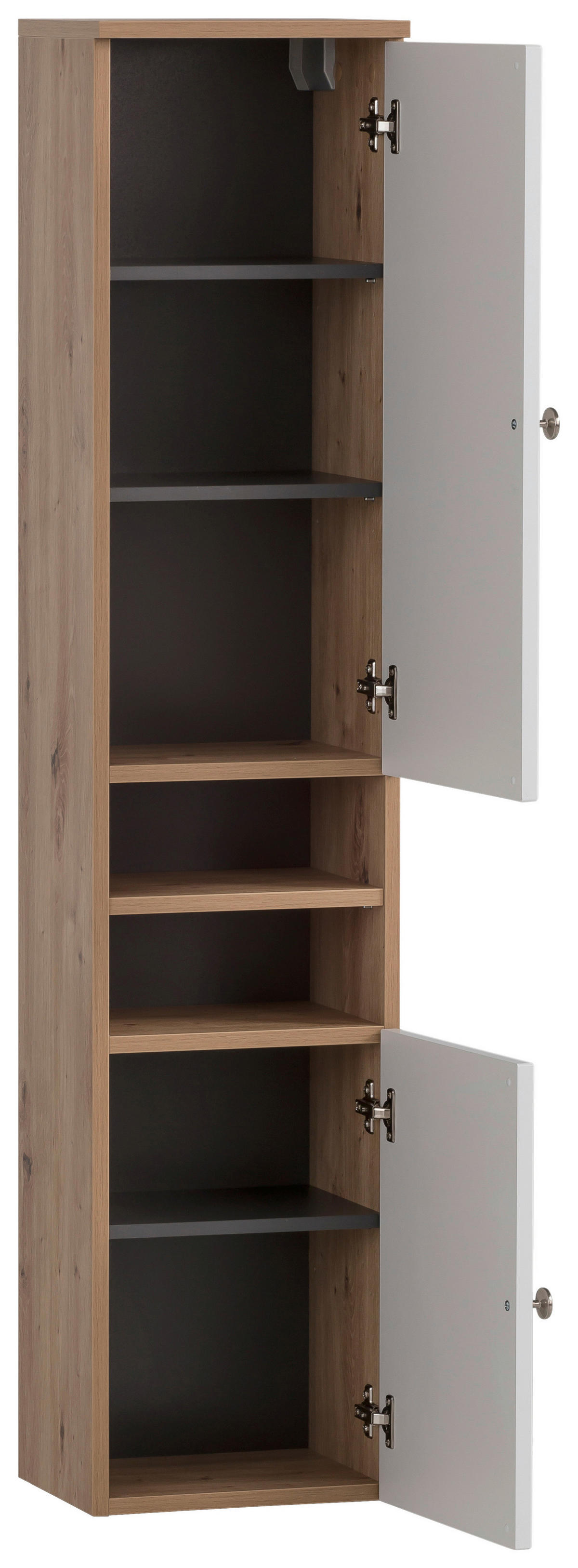 Hochschrank Jesper Eiche Artisan Nachbildung weiß matt B/H/T: ca. 30,3x138,3x25,4 cm Jesper - Eiche/weiß (30,30/138,30/25,40cm) - Möbelpartner