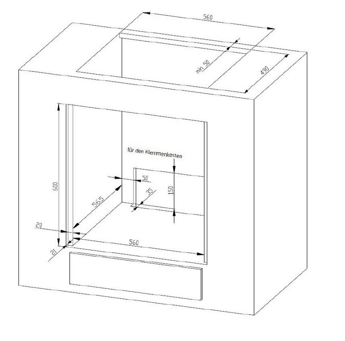 Mican Einbauherdset HSHDB73S schwarz B/H/T: ca. 59,5x59,5x57,5 cm HSHDB73S - schwarz (59,50/59,50/57,50cm) - Mican