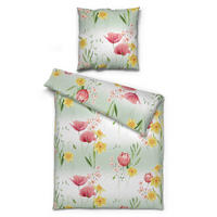 Baumwoll Bettwäsche Seersucker Bettwäsche_Seersucker Blumen - Multi (135,00/200,00cm)