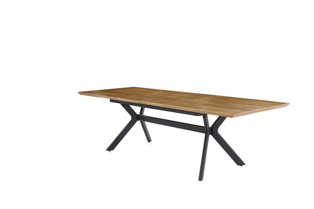Esstisch  Eiche Wild Nachbildung B/H/T: ca. 180x76x100 cm Massimo_Esstisch_6003553 - Eiche/schwarz (180,00/76,00/100,00cm)