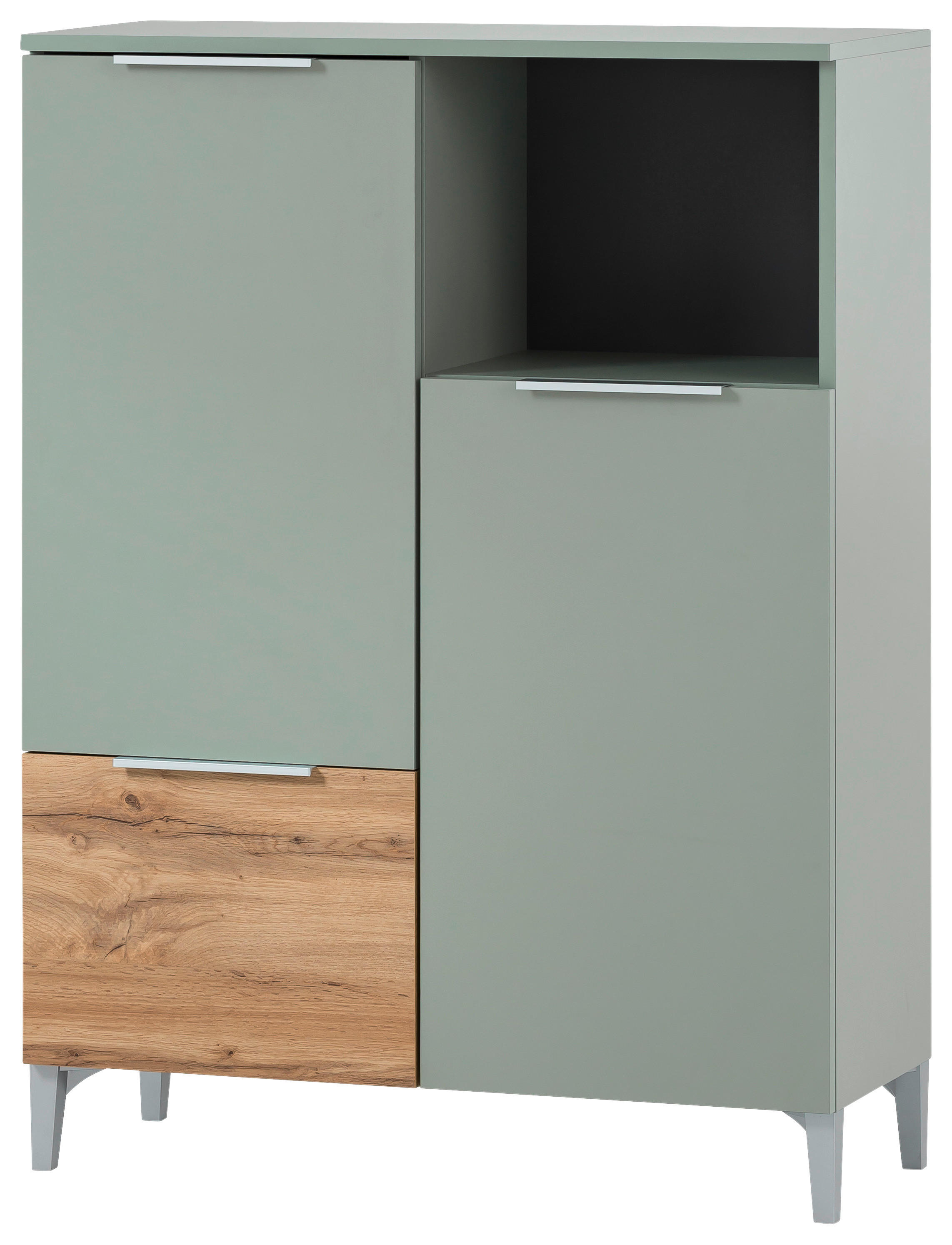 Midischrank Smilla Pistazie Eiche Landhaus Nachbildung B/H/T: ca. 80,4x109,6x31,9 cm Smilla - Eiche/Pistazie (80,40/109,60/31,90cm) - Möbelpartner