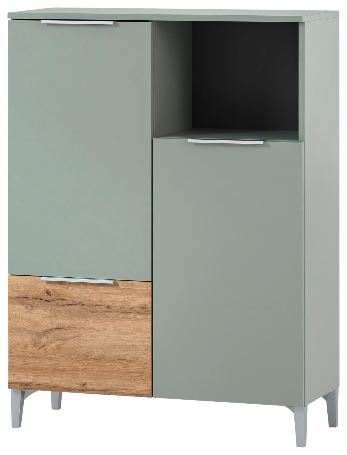 Midischrank Smilla Pistazie Eiche Landhaus Nachbildung B/H/T: ca. 80,4x109,6x31,9 cm Smilla - Eiche/Pistazie (80,40/109,60/31,90cm) - Möbelpartner