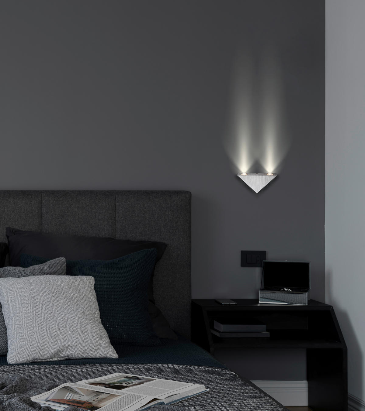 GLOBO LED-Wandleuchte silber Aluminium B/H: ca. 16,5x9 cm GORDON - silber (16,50/9,00cm) - GLOBO