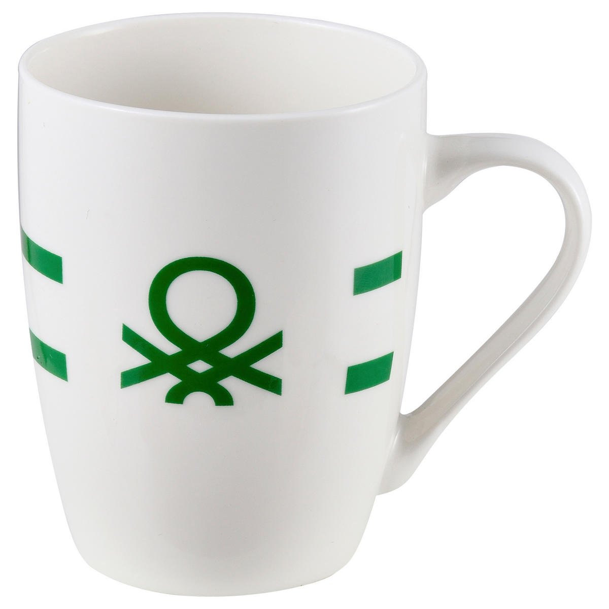BENETTON Kaffeebecherset Rainbow grün Keramik Rainbow - weiß/grün - BENETTON