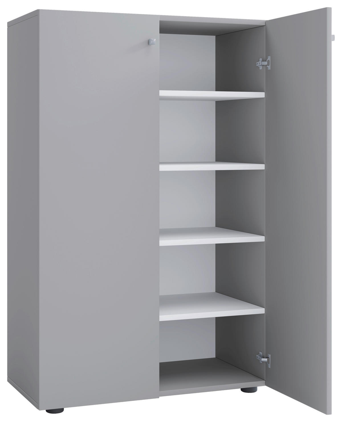 Schuhschrank Lona grau weiß B/H/T: ca. 70x110x39 cm Lona - weiß/grau (70,00/110,00/39,00cm) - VCM Möbel
