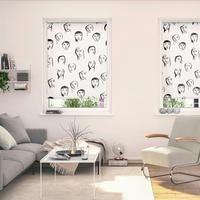 Verdunkelungsrollo Faces schwarz B/L: ca. 100x150 cm Faces - schwarz (100,00/150,00cm) - LICHTBLICK