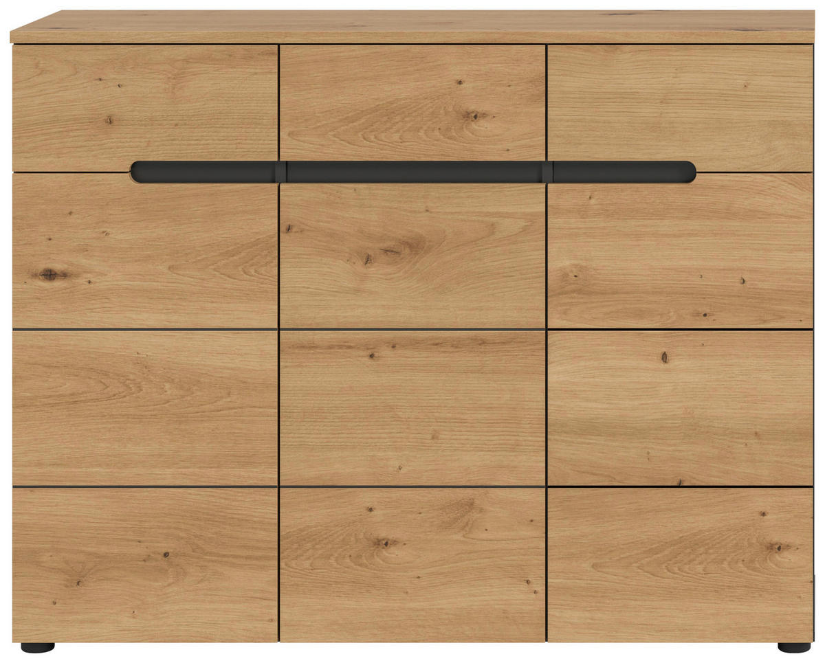 Schuhkommode Canu basaltgrau Nachbildung Artisan Nachbildung B/H/T: ca. 94x120x37 cm Canu - basaltgrau (94,00/120,00/37,00cm) - xonox.home