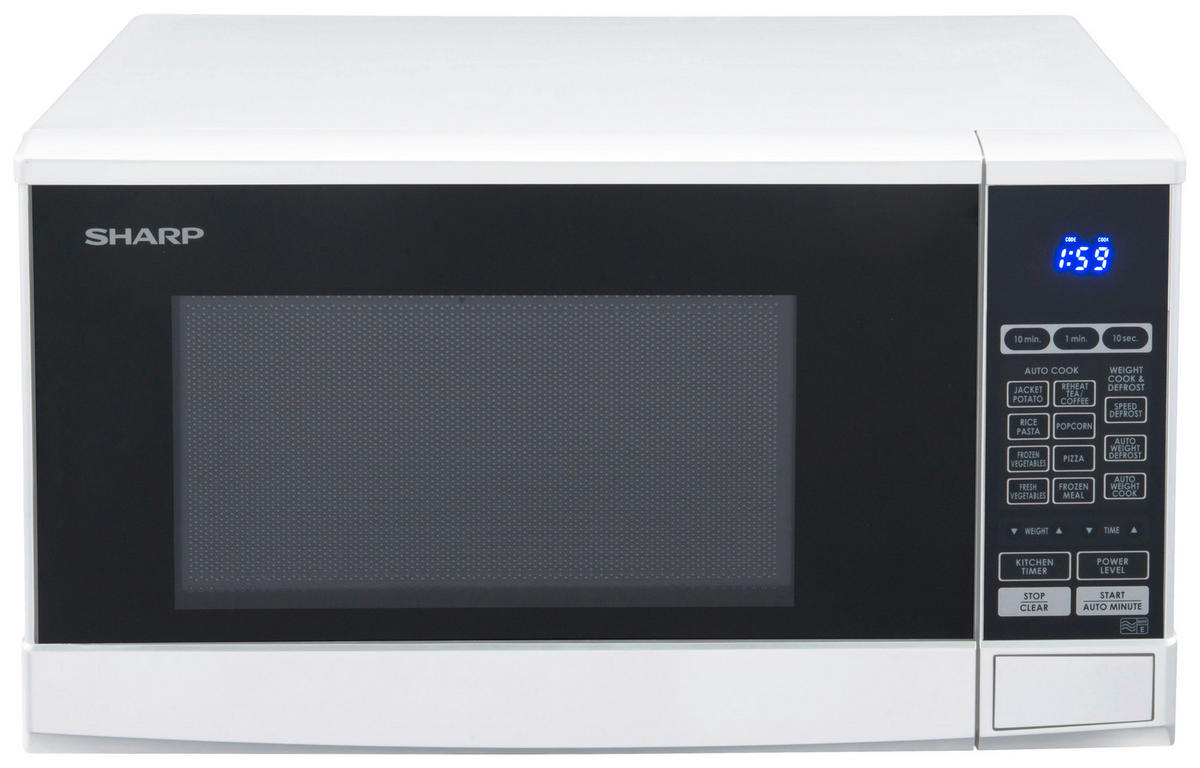 Sharp Mikrowelle R270W weiß Metall B/H/T: ca. 45,2x26x36,2 cm Mikrowelle_R270W_Sharp - weiß (45,20/26,00/36,20cm) - Sharp