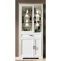 Standvitrine Jasmin Eiche Sonoma Nachbildung Pinie Nachbildung B/H/T: ca. 93x204x42 cm Jasmin - Eiche (93,00/204,00/42,00cm)