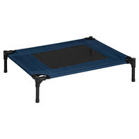 PawHut Hunde-Zubehör blau Edelstahl B/H/L: ca. 61x76x18 cm Hundebett - blau (18,00/61,00/76,00cm) - PawHut