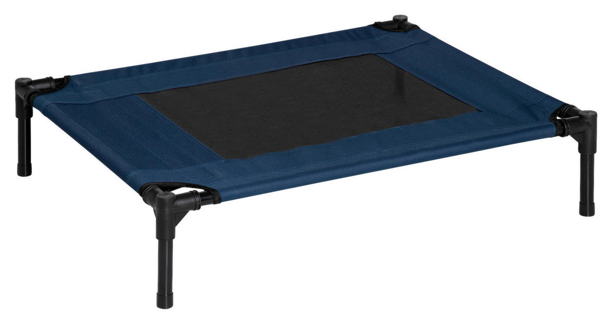 PawHut Hunde-Zubehör blau Edelstahl B/H/L: ca. 61x76x18 cm Hundebett - blau (18,00/61,00/76,00cm) - PawHut