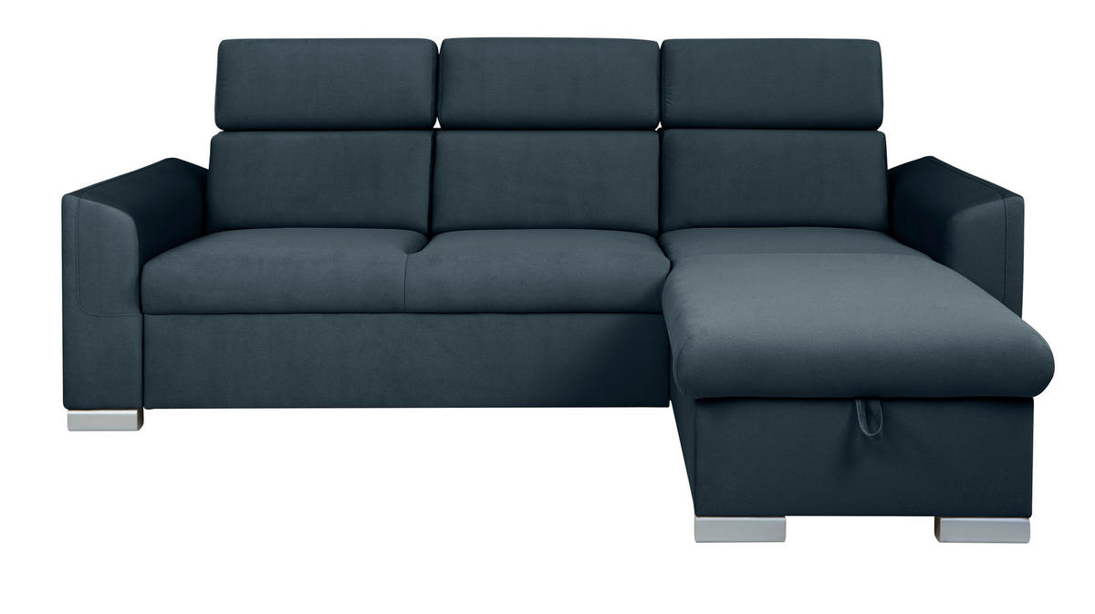 Ecksofa Evia anthrazit Microfaser B/H/T: ca. 243x85x186 cm Evia - anthrazit/silber (243,00/85,00/186,00cm)