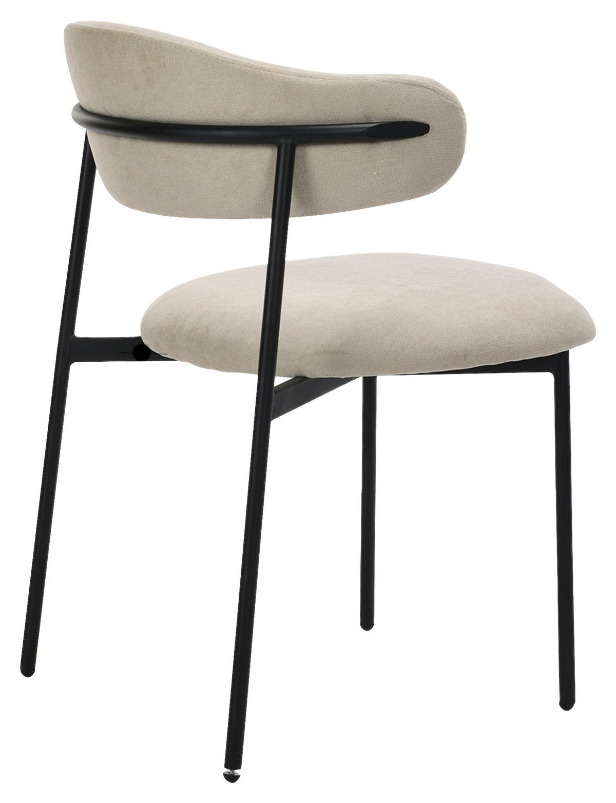 Stuhl JERSEY 2er-Set. taupe Webstoff B/H/T: ca. 58x78x54,5 cm JERSEY 2er-Set. - schwarz/taupe (58,00/78,00/54,50cm) - byLIVING