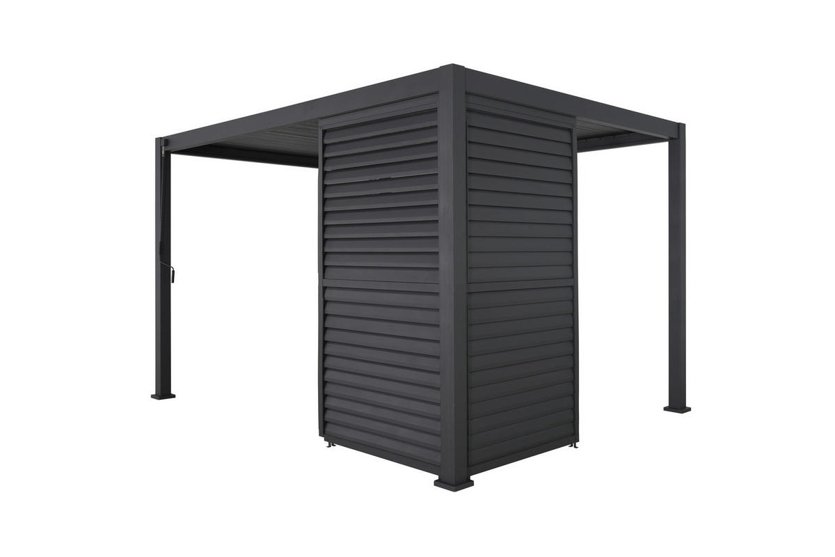 Mirador Lamellenwand für Pergola Deluxe Plus anthrazit Aluminium B/H/L: ca. 123,5x238,65x7 cm Deluxe Plus - anthrazit (7,00/123,50/238,65cm) - Mirador