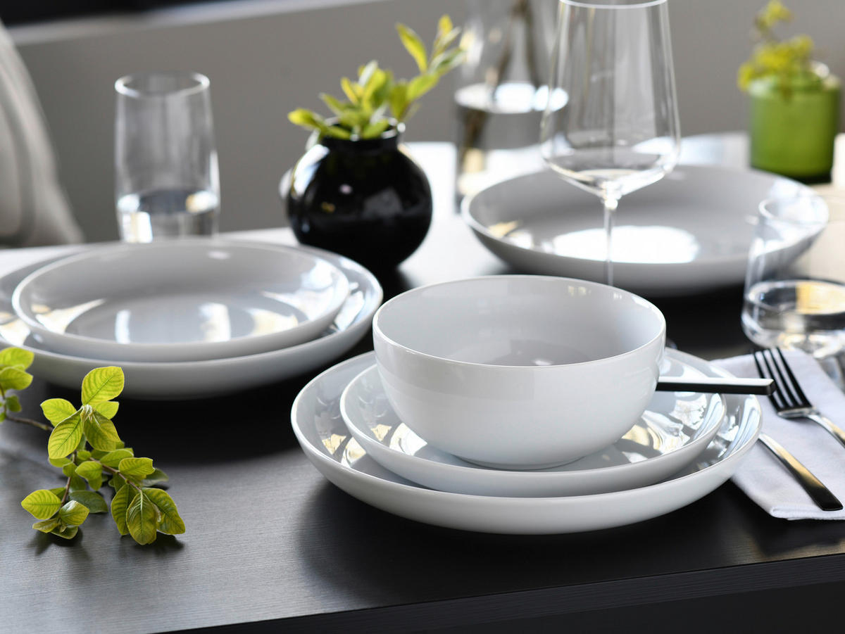 CreaTable Teller-Set Allround Weiss weiß Porzellan Allround Weiss - weiß - CreaTable