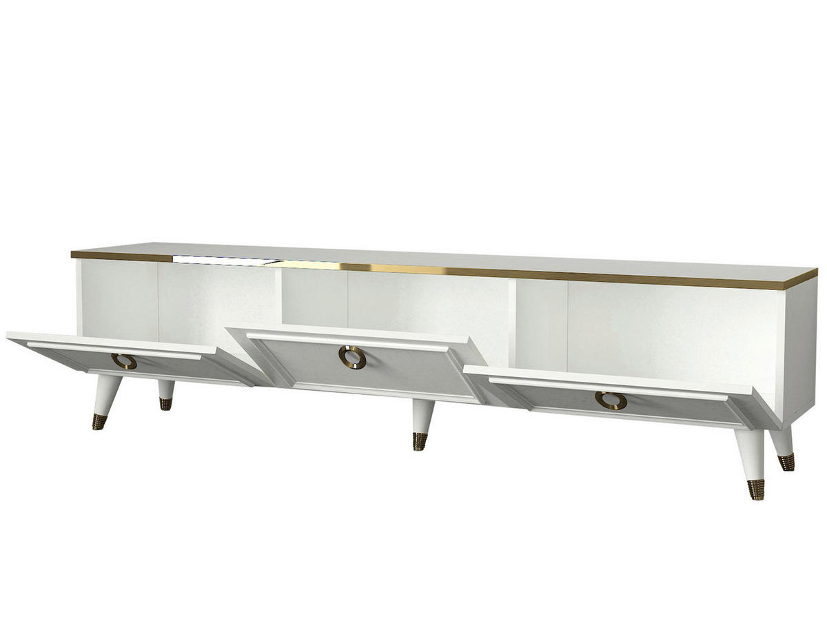 TV-Lowboard Cornelia weiß B/H/T: ca. 180x46,3x35 cm Cornelia - weiß (180,00/46,30/35,00cm) - moebel17