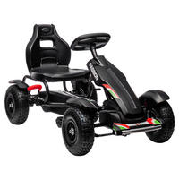 HOMCOM Kinder-Fahrzeug schwarz B/H/L: ca. 58x121x61 cm Gokart - schwarz (61,00/58,00/121,00cm) - HOMCOM